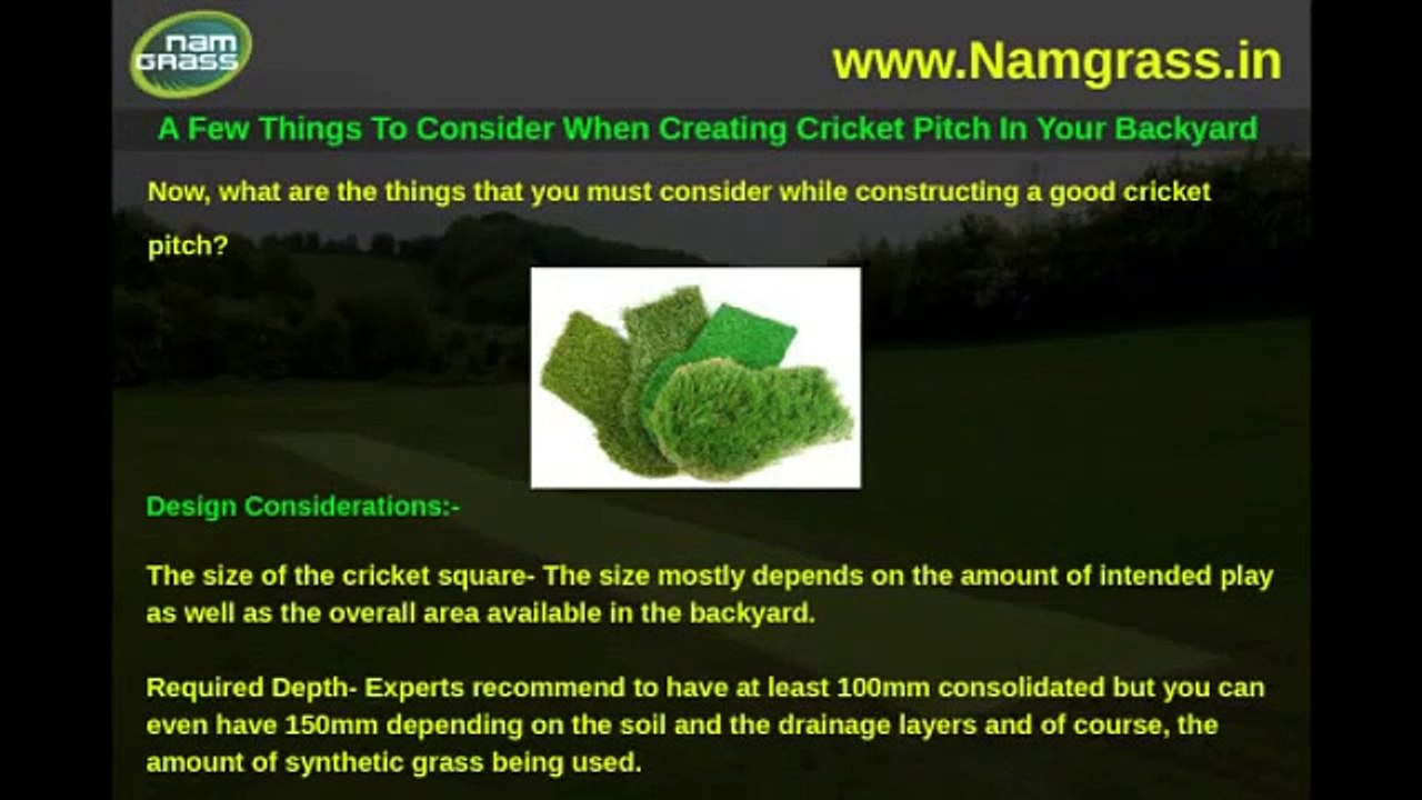 A Few Things To Consider When Creating Cricket Pitch In Your Backyard