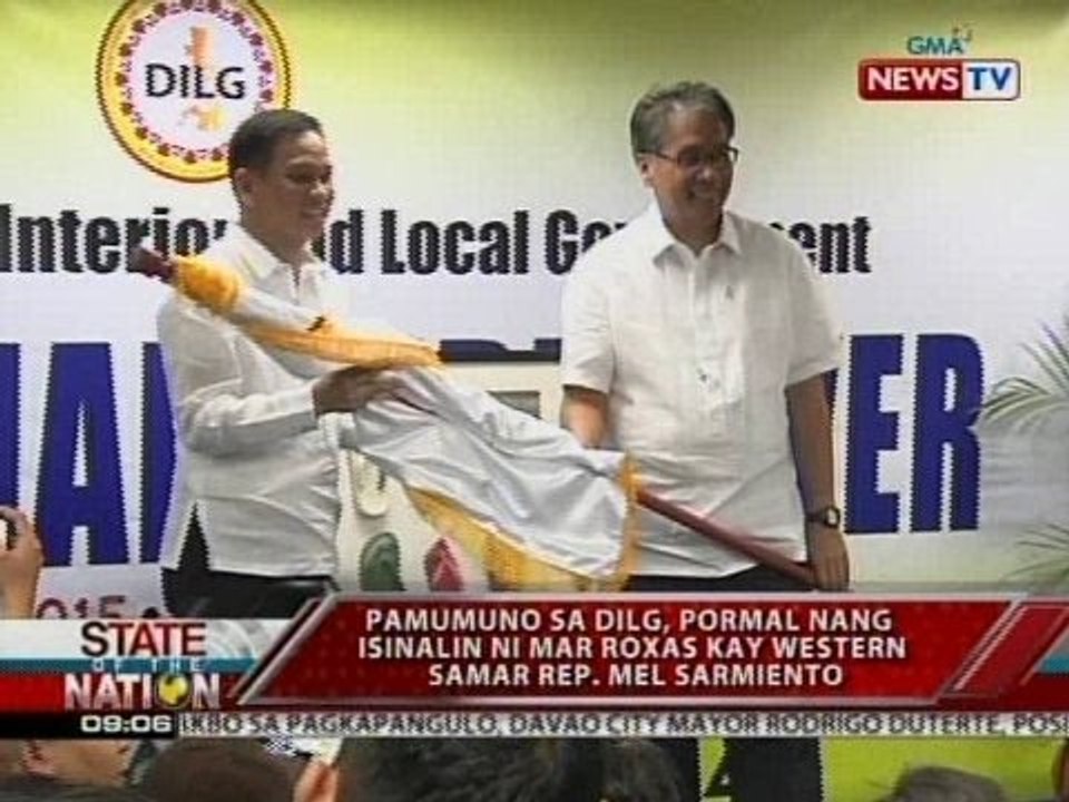 SONA: Pamumuno sa DILG, pormal nang isinalin ni Mar Roxas