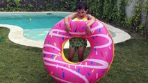 Doughnut Challenge Giant Donut Pool Float Unboxing Pool Toys Pool Party Toys