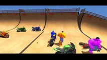 SPIDERMAN IRON-MAN HULK MOTORBIKE EPIC PARTY & Disney Pixar Cars Animated Songs Nursery Rhyme
