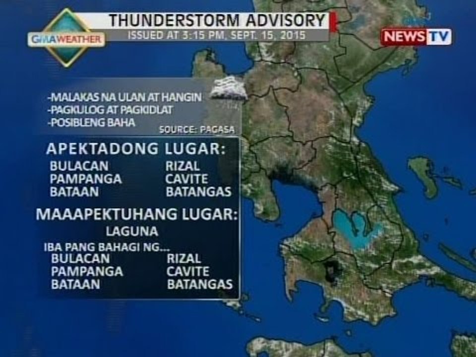 BP: Thunderstorm advisory