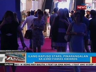 BP: Ilang Kapuso stars, pinarangalan sa 63rd Famas Awards
