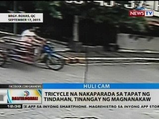 Tricycle na nakaparada sa tapat ng tindahan, tinangay ng magnanakaw