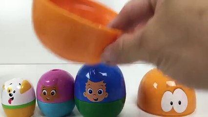 Download Video: Bubble Guppies Stacking Cups - Open Surprise Eggs Mr. Grouper find Molly then Gil and Bubble Puppy