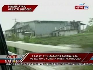 SONA: 7 patay, 82 sugatan sa pananalasa ng bagyong nona sa Oriental Mindoro