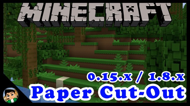 Textura Paper Cut-Out - Minecraft 0.15.6 / 1.9|1.8 Alex Texturas | AlexMine8080
