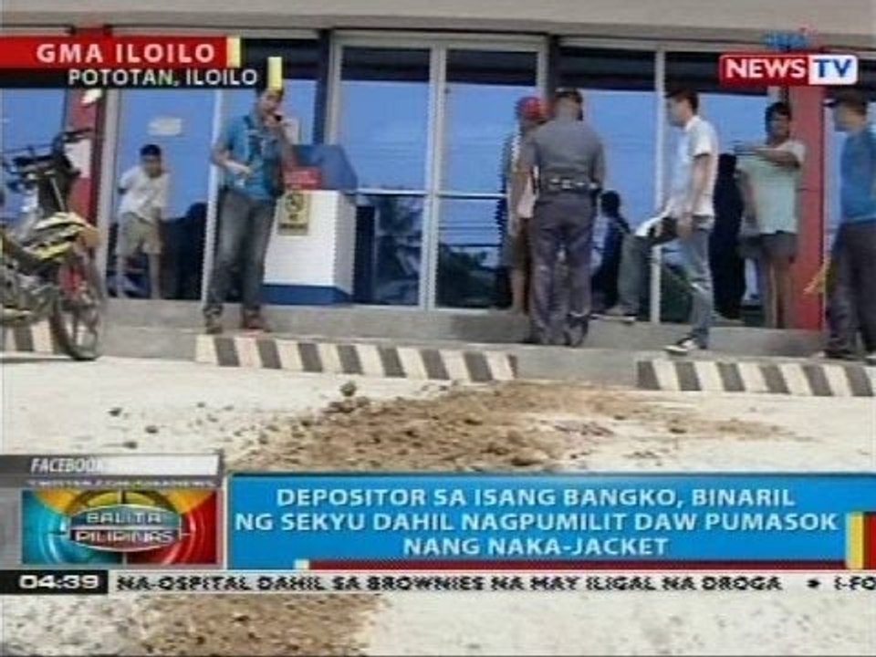 Depositor sa isang bangko sa Iloilo, binar il ng sekyu dahil nagpumilit daw pumasok nang naka-jacket