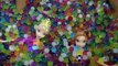 Orbeez BATH! Elsa and Anna toddlers take a BATH, SWIM and PLAY in millions of water jelly beads!