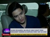 Saksi: Alden Richards, na-delay ang flight pero nakaabot naman sa Kapuso Fans' Day sa Cebu