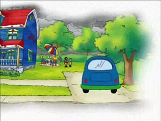 Caillou's A surprise sleepover with subtitles