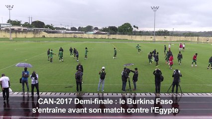 CAN-2017:le Burkina Faso s'entraîne sous la pluie avant l'Egypte