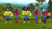 SuperHeroes Hulk Spiderman Dinosaurs Heads Finger Family Children Nursery Rhymes Collection