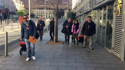 Action TPE de la Cfdt du Var à Saint-Raphaël le 9 janvier 2017