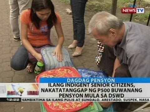 Ilang indigent senior citizens, nakatataggap ng P500 buwanang pensyon mula sa DSWD