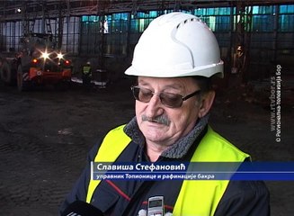 Niska temperatura usporila i rad topionice, 31. januar 2017. (RTV Bor)