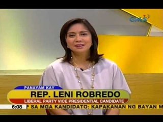 Vice Presidentiable Leni Robredo talks about her candidacy on Unang Hirit