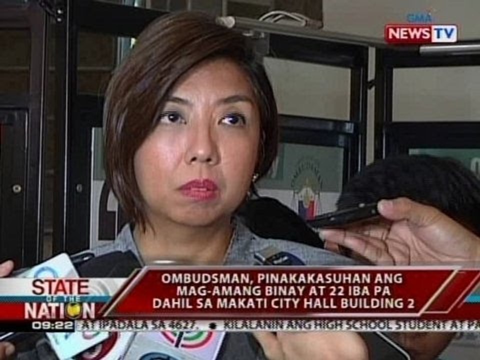 SONA: Ombudsman, pinakakasuhan ang mag-amang Binay at 22 iba pa dahil sa Makati City Hall Bldg. 2