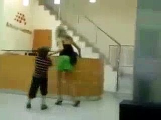 Kid Pulls His Mothers Skirt Down