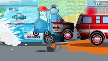El Camión de bomberos Para Niños - Caricatura de carros para niños - Dibujos animados de Coches
