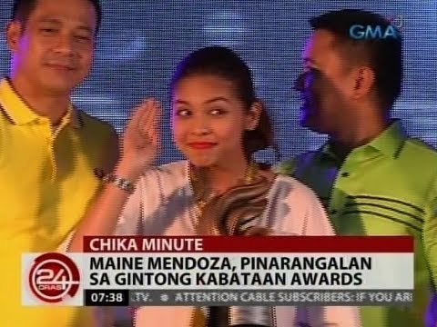 24 Oras: Maine Mendoza, pinarangalan sa gintong kabataan awards