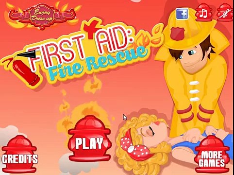 Первая помощь пожарных аварийно-спасательных Игровое видео для маленьких детей