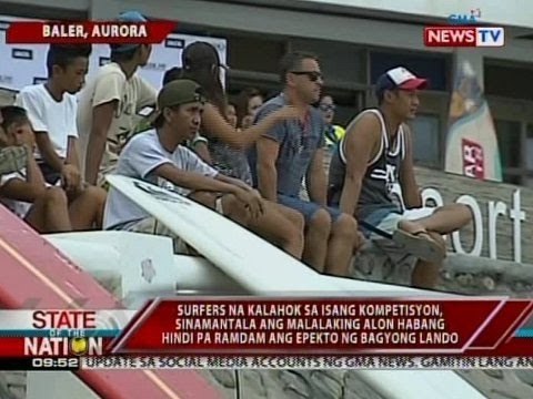 SONA: Surfing competition, itinuloy pa din habang hindi pa ramdam ang epekto ng bagyo