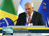 Dice Ernesto Samper que Unasur participa en la democracia de la región