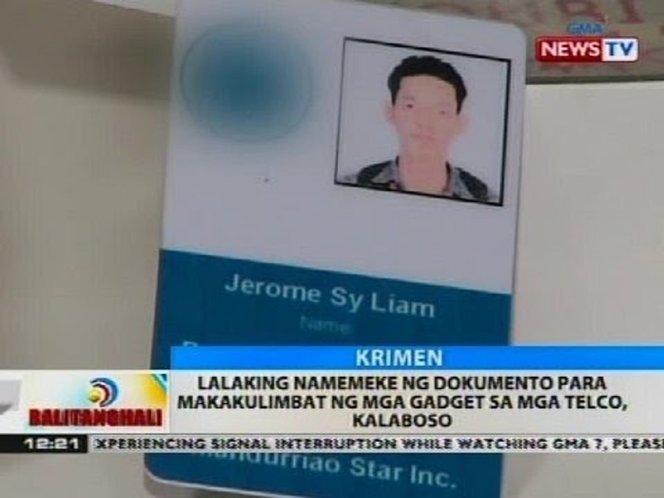 Lalaking namemeke ng dokumento para makakulimbat ng mga badget sa mga telco, kalaboso