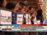 Grupo, nagprotesta ilang linggo bago ang ikalawang anibersaryo ng Bagyong Yolanda