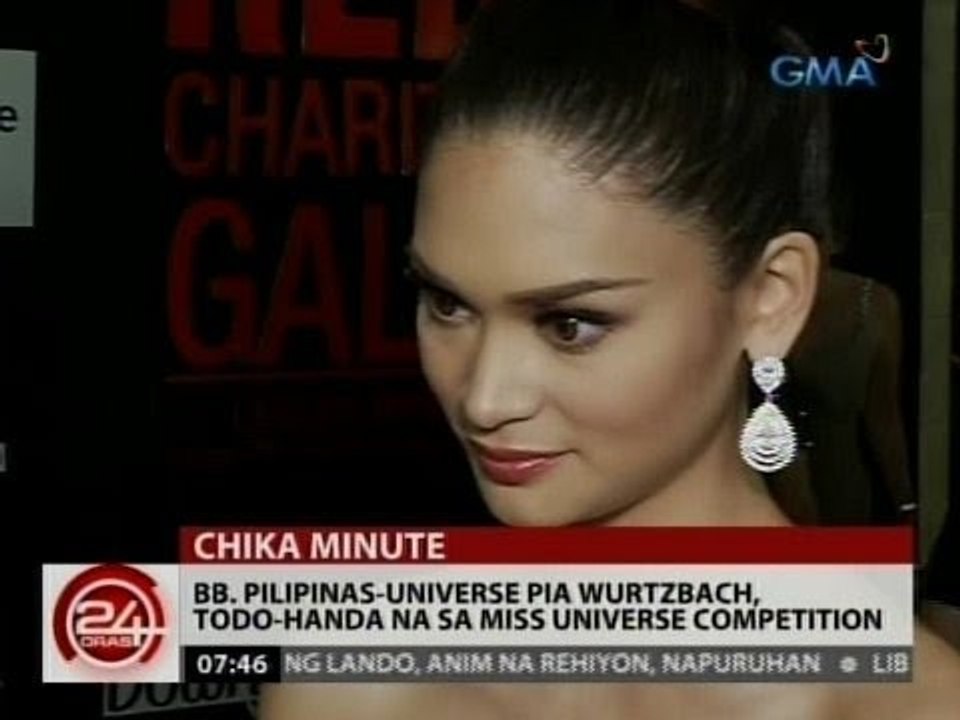 24Oras: Bb. Pilipinas-Universe Pia Wurtzbach, todo-handa na sa Miss Universe Competition