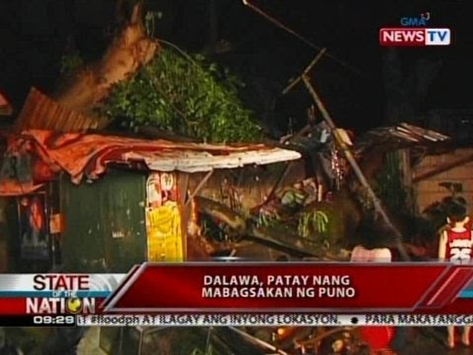 SONA: Dalawa, patay nang mabagsakan ng puno