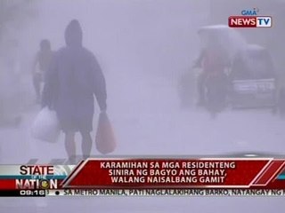 SONA: Karamihan sa mga residenteng sinira ng bagyo ang bahay, walang naisalbang gamit