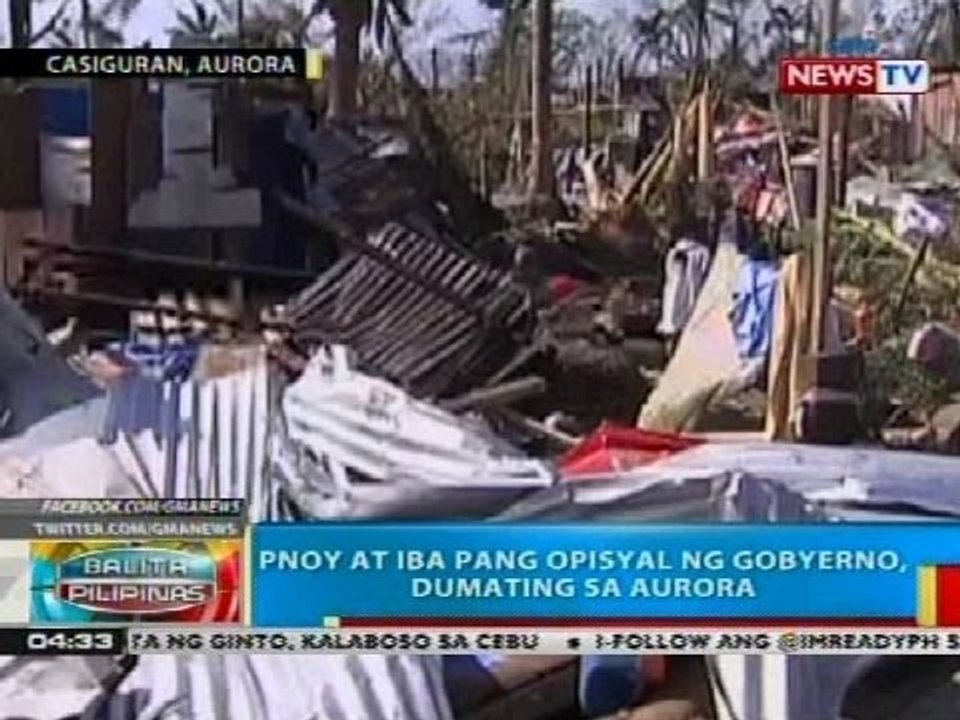 BP: PNoy at iba pang opisyal ng gobyerno, dumating sa Aurora