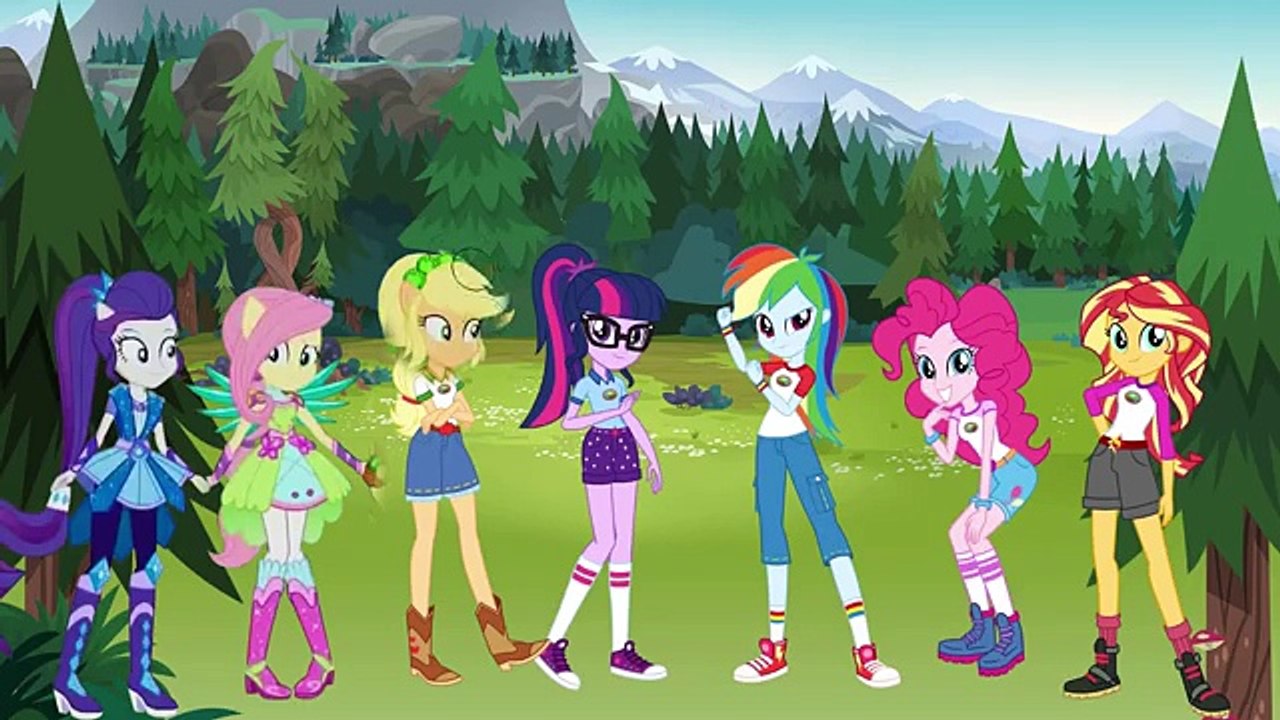 My Little Pony Transforms Equestria Girls LEGEND of EVERFREE Campers into CRYSTAL GEM forms