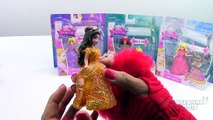 Disney Princess Glitter Glider Magiclip dolls with Ariel, Belle, Rapunzel, and Princess Aurora