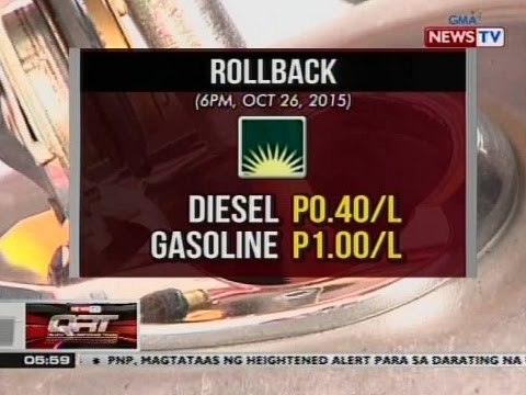 QRT: Oil price rollback, ipatutupad