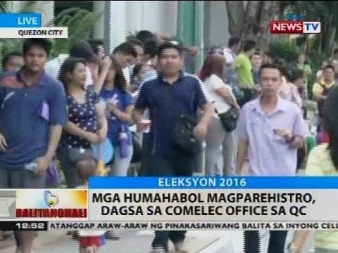 BT: Mga humahabol magparehistro dagsa sa Comelec office sa Quezon City