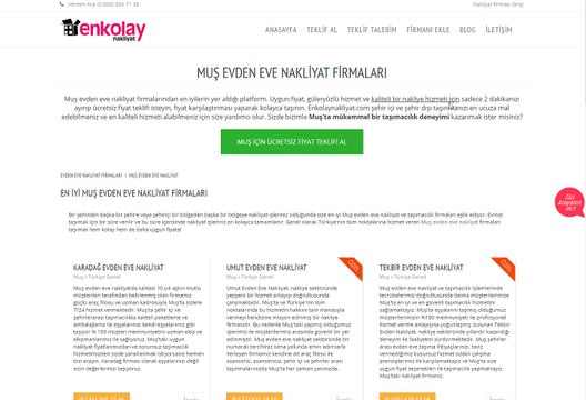 Muş Evden Eve Nakliyat Firmaları Listesi