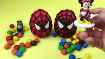 Play Doh Spider Man Surprise Eggs Minnie Mouse Daisy Duck Toys by SR Toys Collection