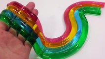 DIY How to Make Hose Colors Soft String Jelly Gummy Pudding Learn Colors Pearl Slime Syrin