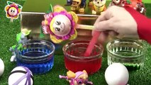 PATRULLA CANINA ¡a teñir y decorar Huevos de Pascua bicolores! Los cachorros pintan huevos tie dye