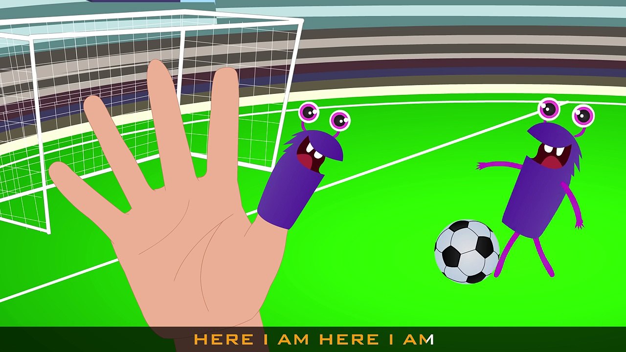 Football Finger Family Game by Monsters | Soccer Finger Family | Funny Football Rhyme