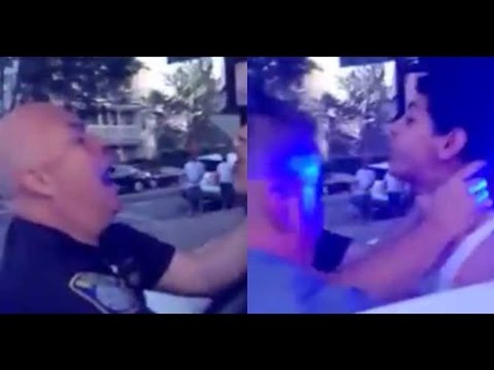 Man Says "F**k the Police" He's then Arrested and Strangled as a Crowd Attempts to Jump In
