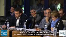 AGDE - CONSEIL MUNICIPAL DU 31 JANVIER 2017