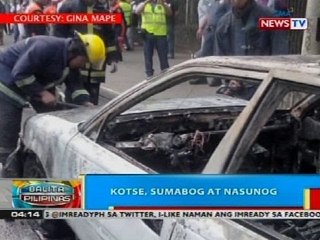 BP: Kotse, sumabog at nasunog