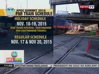 BT: APEC Summit 2015 PNR train schedule