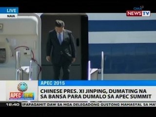 Pagbaba sa eroplano ni Chinese Pres. Xi Jinping, inaantabayanan