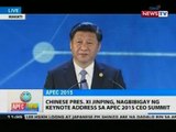 BT: Chinese Pres. Xi Jinping, nagbigay ng keynote address sa APEC 2015 CEO Summit