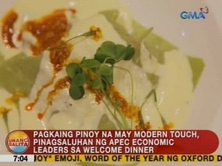UB: Pagkaing Pinoy na may modern touch, pinagsaluhan ng APEC economic leaders