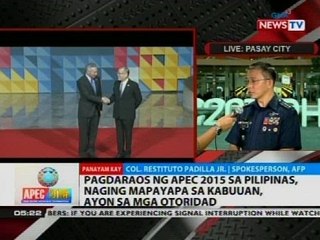 Pagdaraos ng APEC 2015 sa Pilipinas, naging mapayapa sa kabuuan, ayon sa mga otoridad